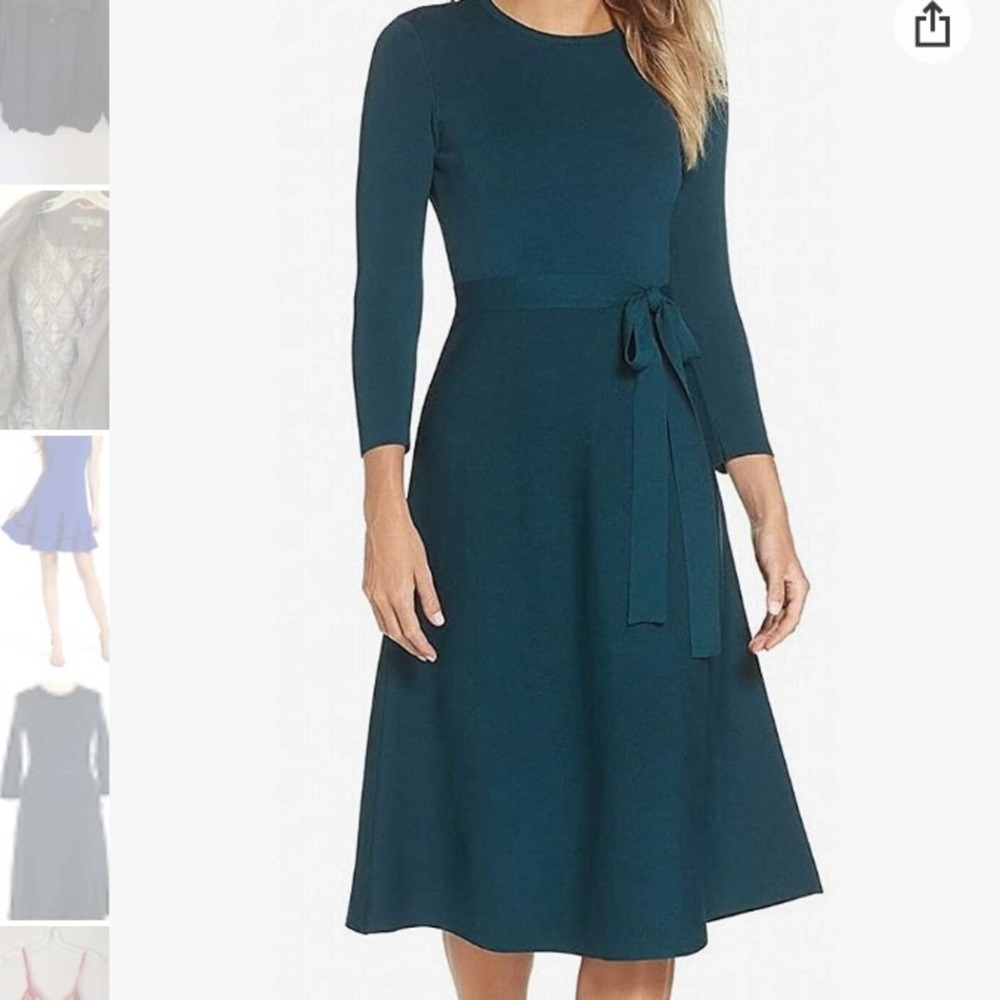 Eliza J Midi Fit & Flare Sweater Dress Sz Medium